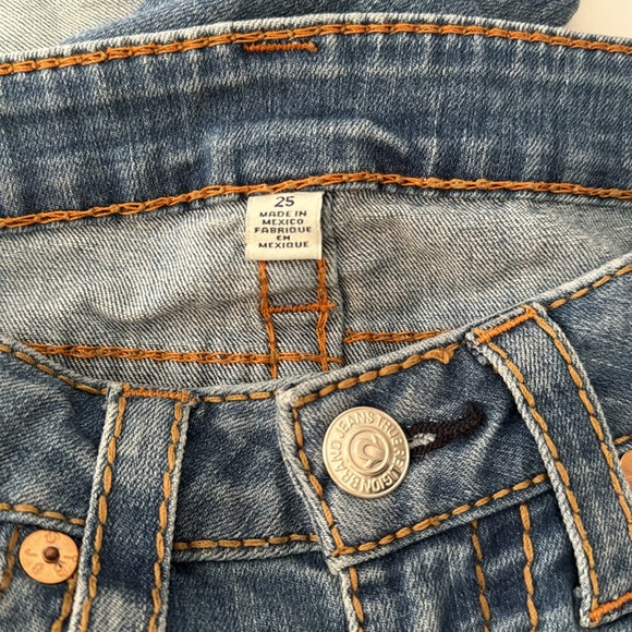 True Religion Size 25 Rust Brown Big T BPQL COASTL SNSE Low Rise Skinny Jeans - Picture 5 of 13